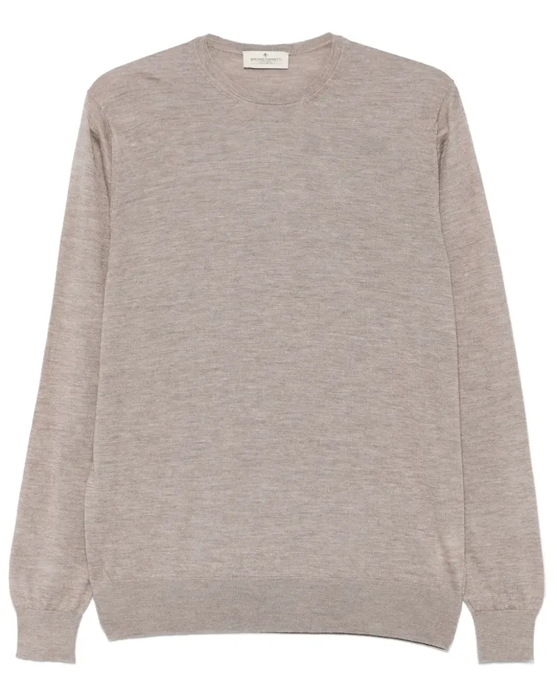 Bruno Manetti Fein gestrickter Pullover - Braun Braun