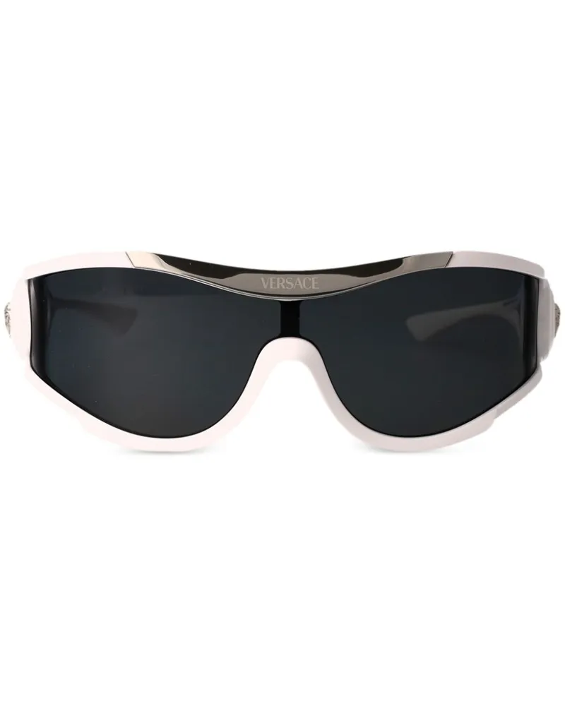 Versace 0VE4475 Sonnenbrille mit Schildgestell - Weiß Weiß