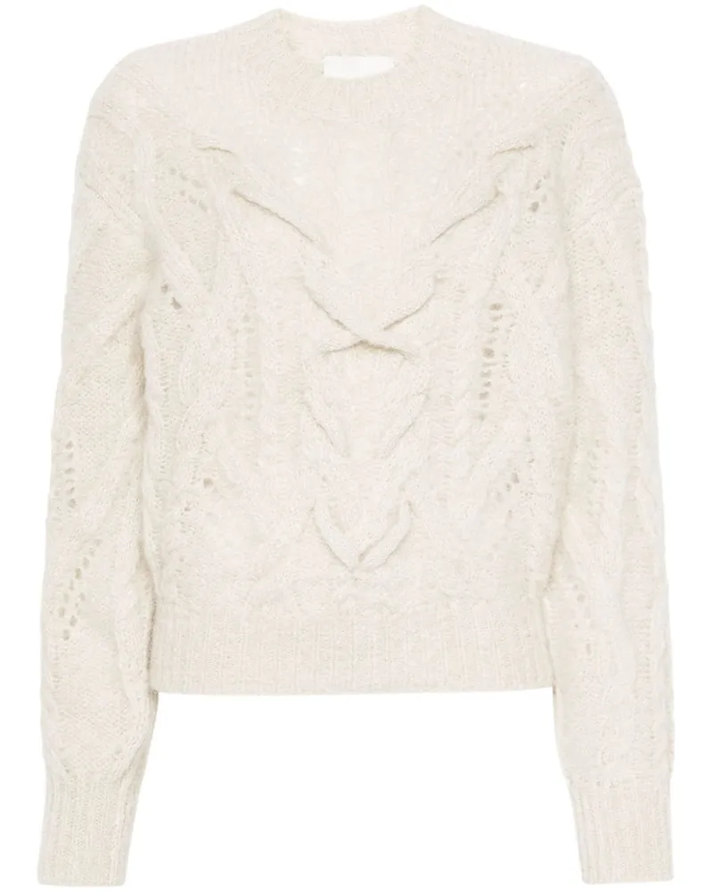 Isabel Marant Eline Pullover aus Grobstrick Nude