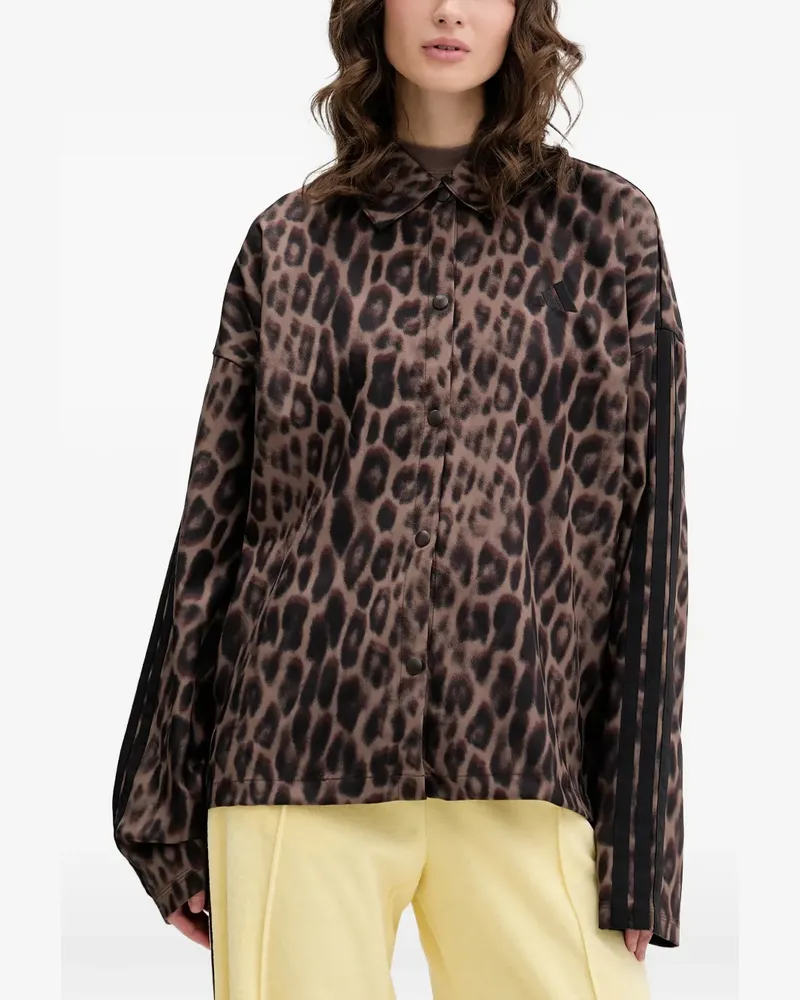 adidas leopard-print jacket - Braun Braun