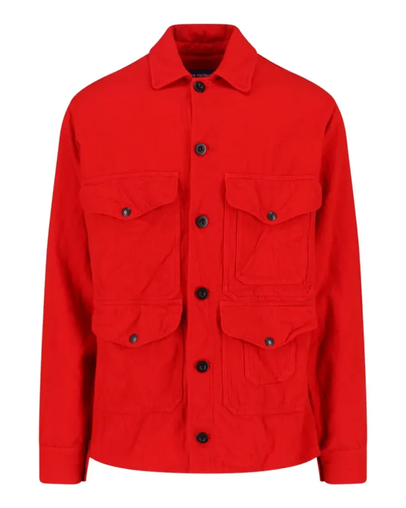 Junya Watanabe x Filson Giacca Deck Hemd mit Taschen - Rot Rot