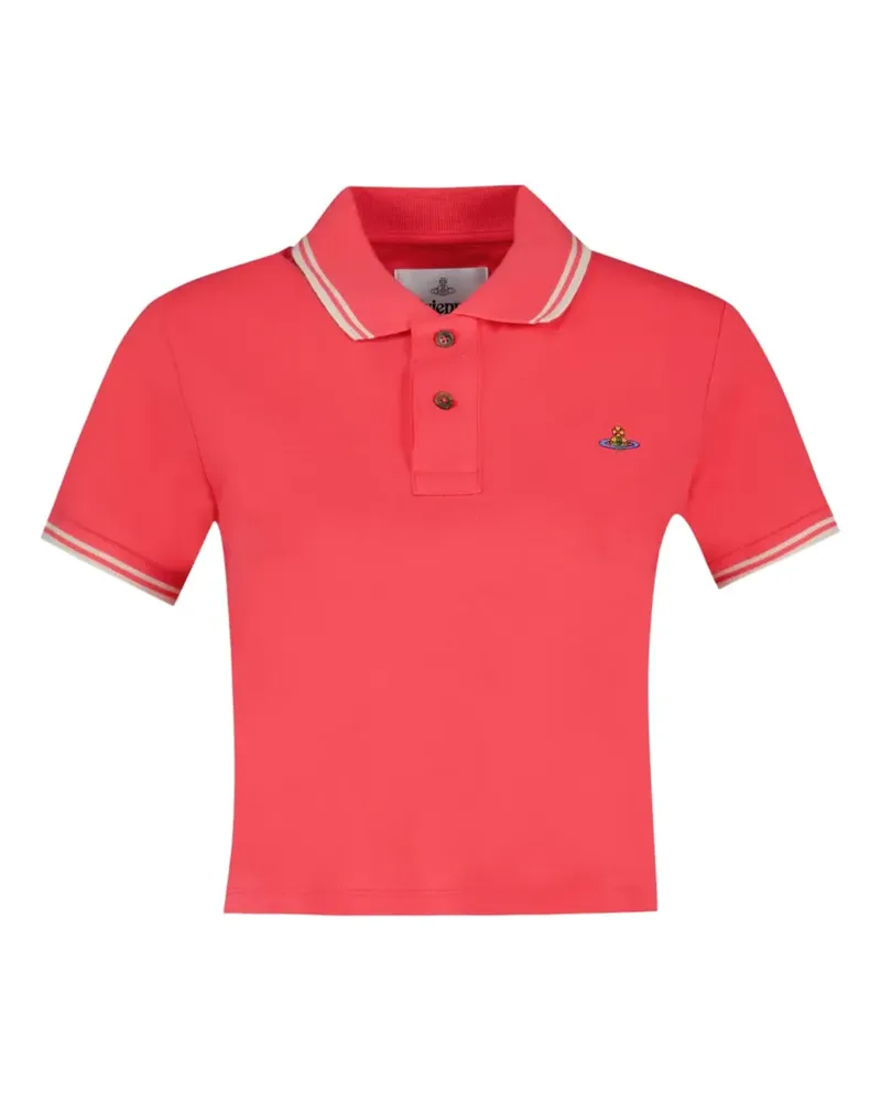 Vivienne Westwood Orb-embroidered short-sleeve polo shirt - Rot Rot