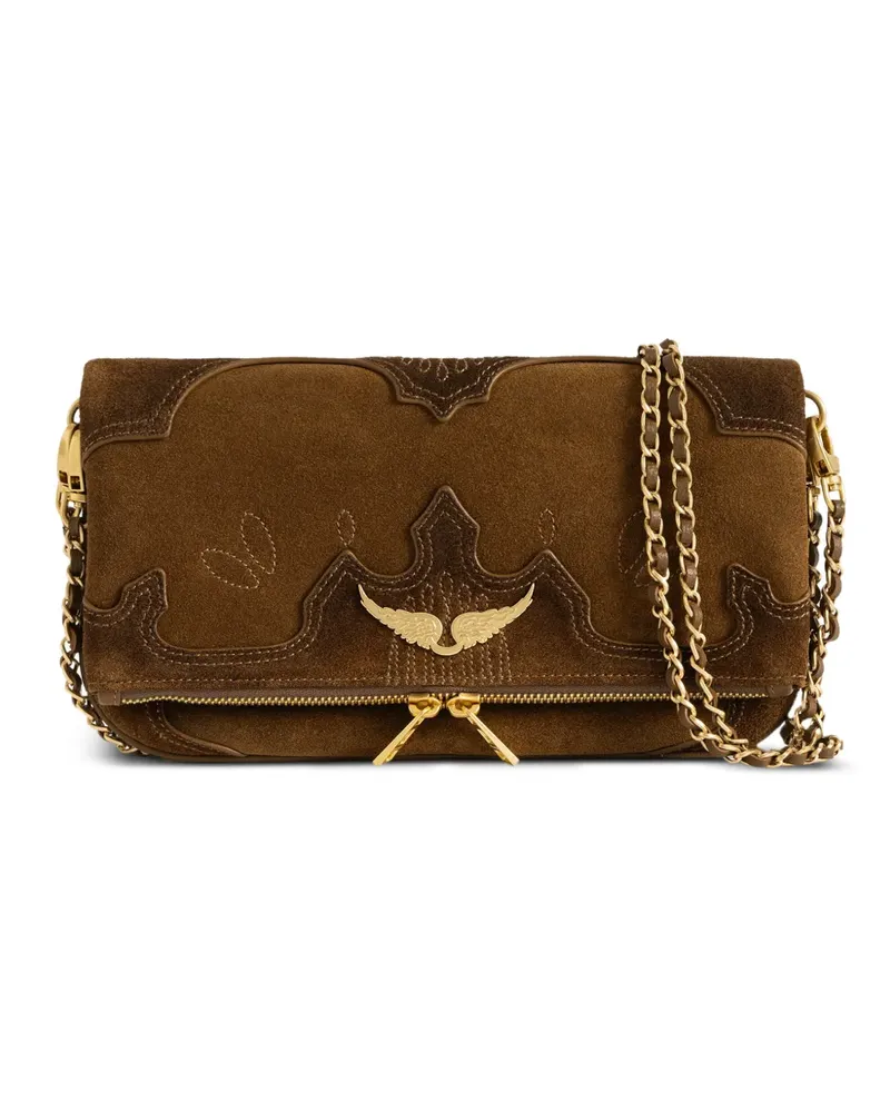Zadig & Voltaire Rock Western clutch - Braun Braun
