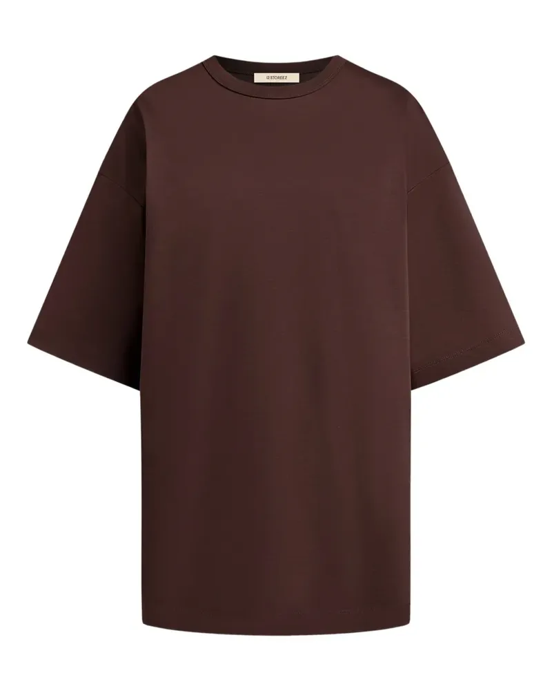 12 STOREEZ Klassisches T-Shirt - Braun Braun