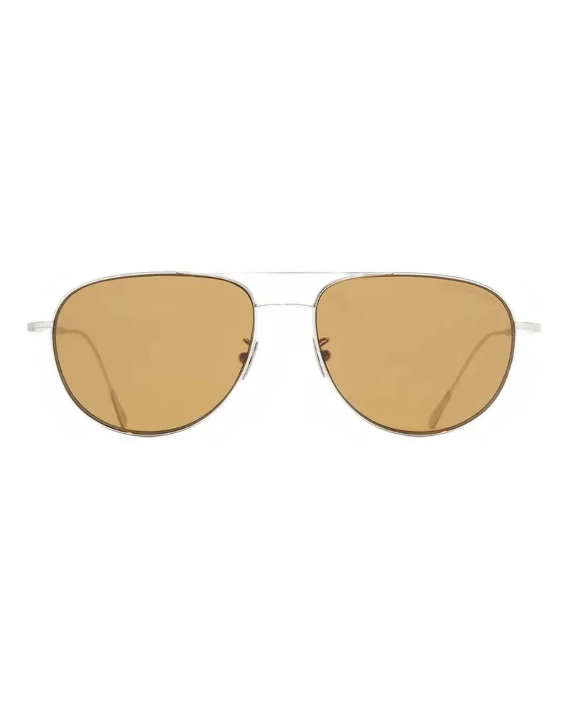 Cutler and Gross Sonnenbrille mit ovalem Gestell - Silber Silber