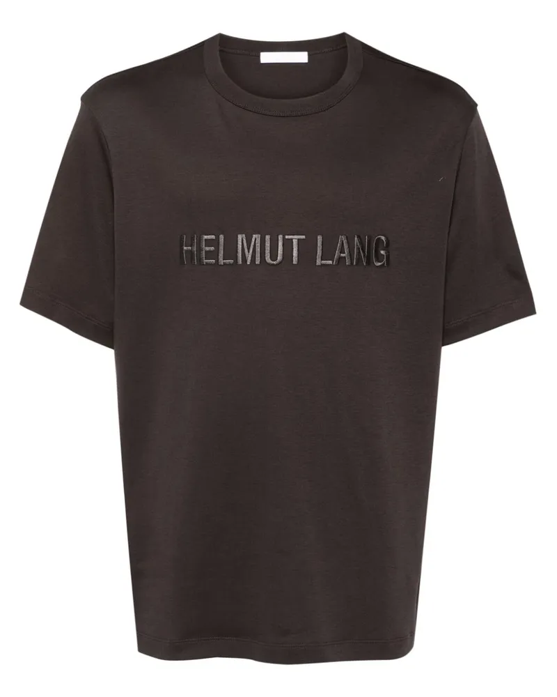 Helmut Lang T-Shirt mit Logo-Stickerei - Braun Braun