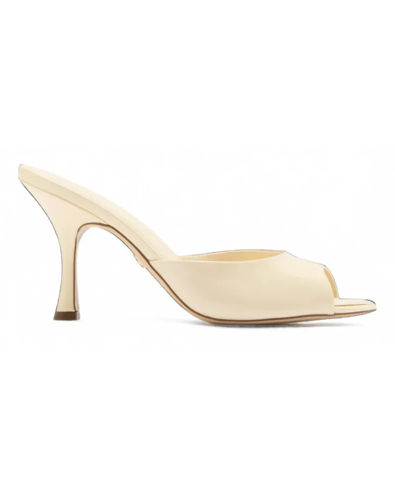 Sam Edelman patent leather peep-toe mules - Nude Nude