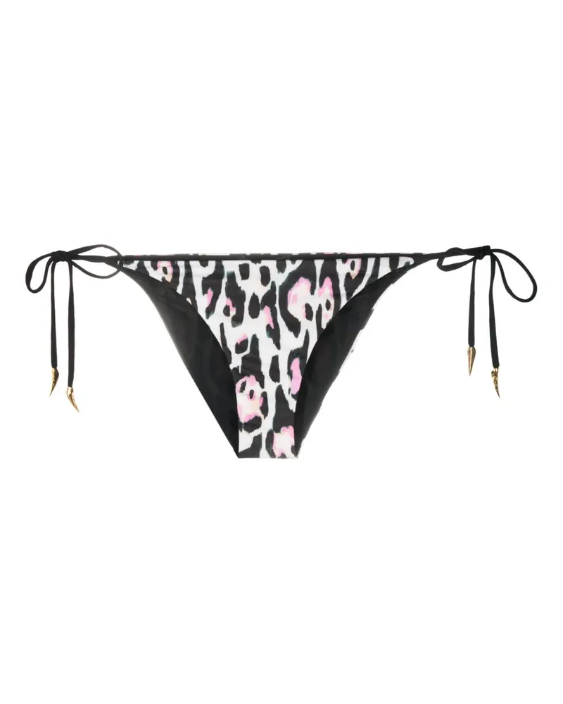 Roberto Cavalli Bikinihöschen mit Leoparden-Print - Schwarz Schwarz