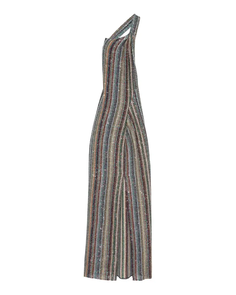 Missoni One-Shoulder-Kleid mit Mikro-Chevron - Grau Grau