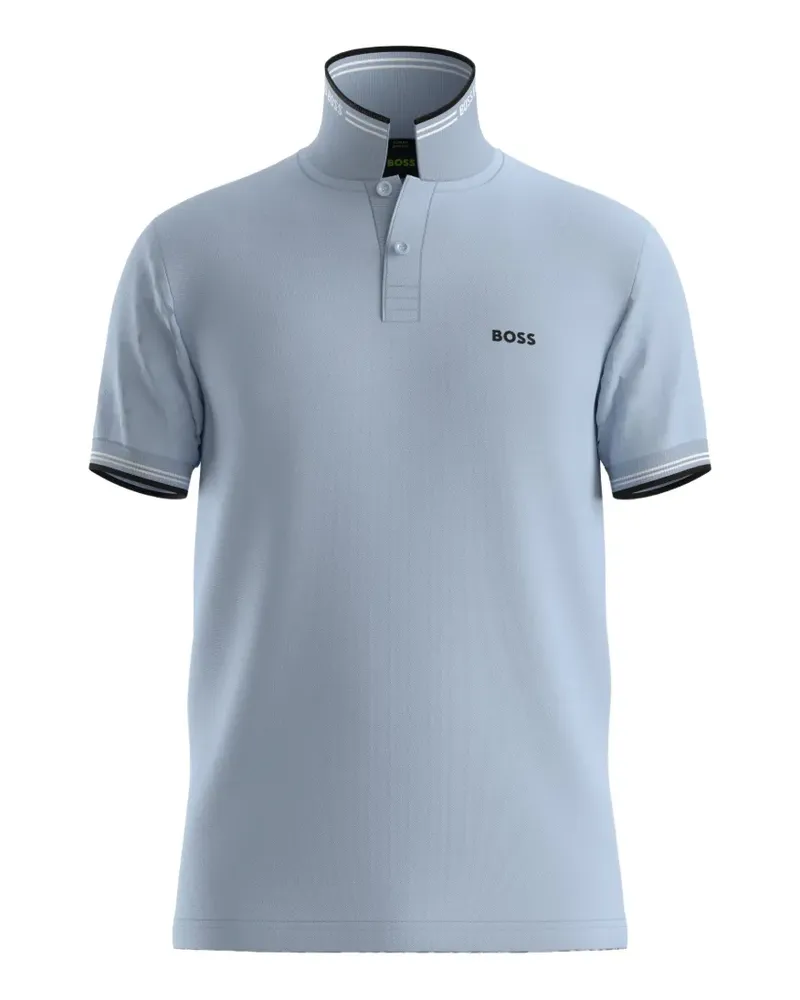HUGO BOSS Poloshirt mit Logo-Besatz - Blau Blau