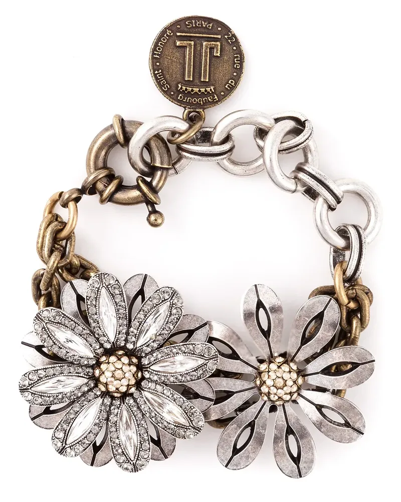 Lanvin Blumenarmband - Metallic Metallic