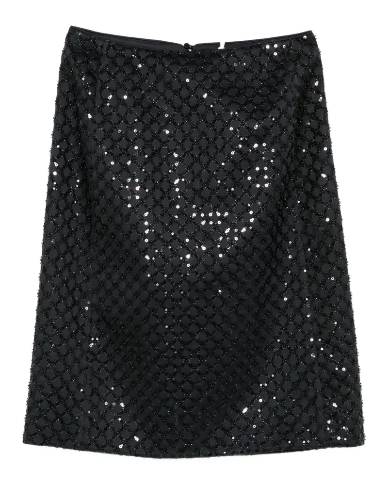 Dorothee Schumacher Gemusterter A-Linien-Rock - Schwarz Schwarz