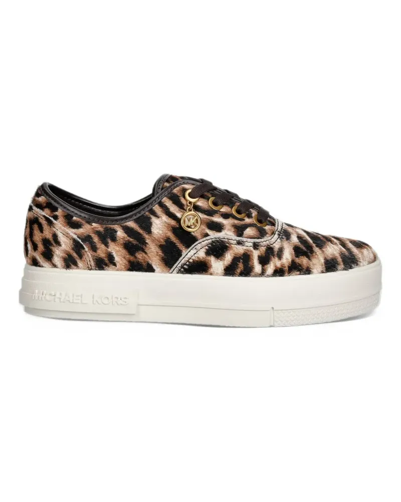 Michael Kors Lindsey leopard-print platform sneakers - Braun Braun