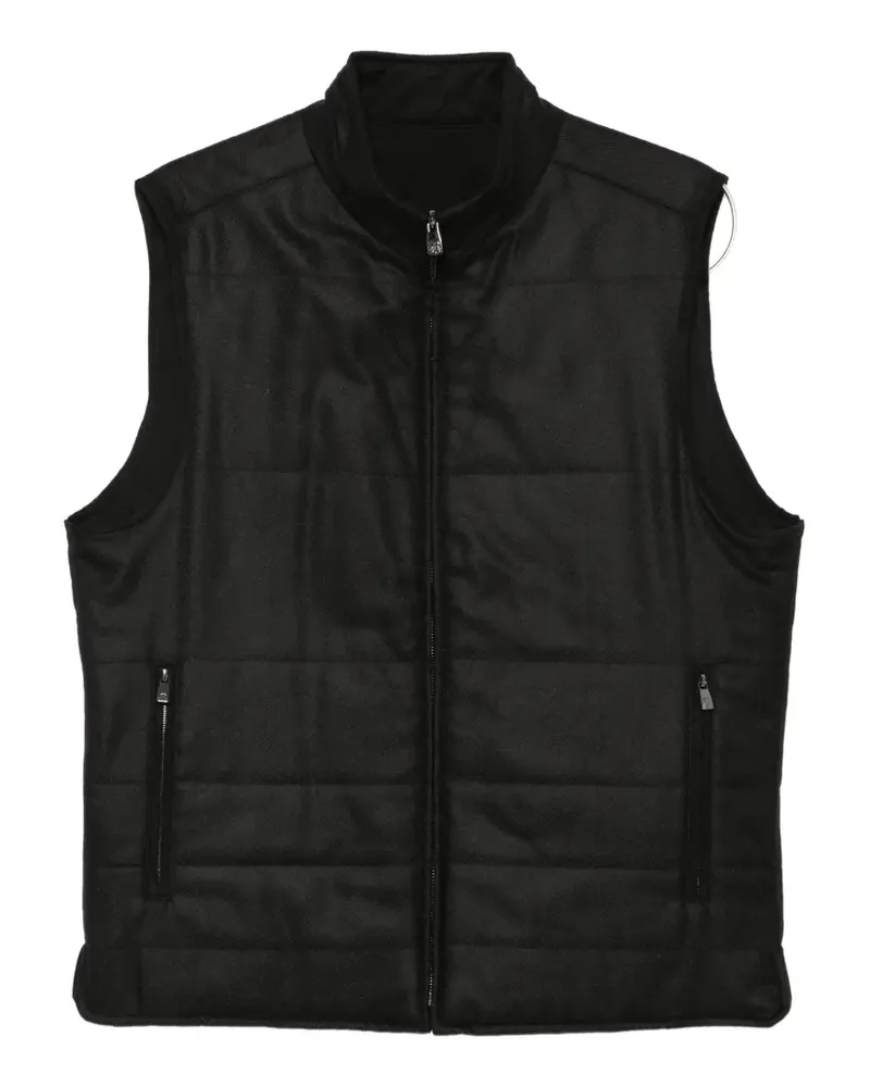 Corneliani zip-up gilet - Schwarz Schwarz