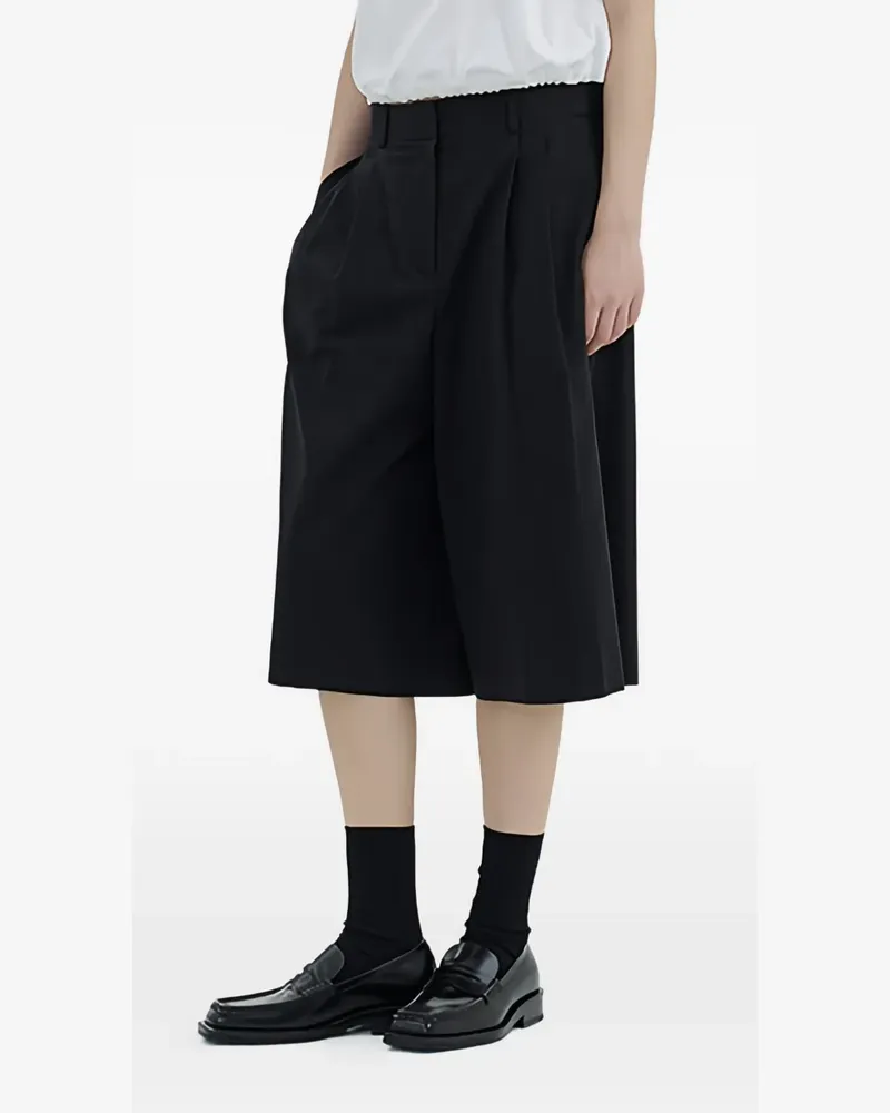 JUUN.J pleated shorts - Schwarz Schwarz