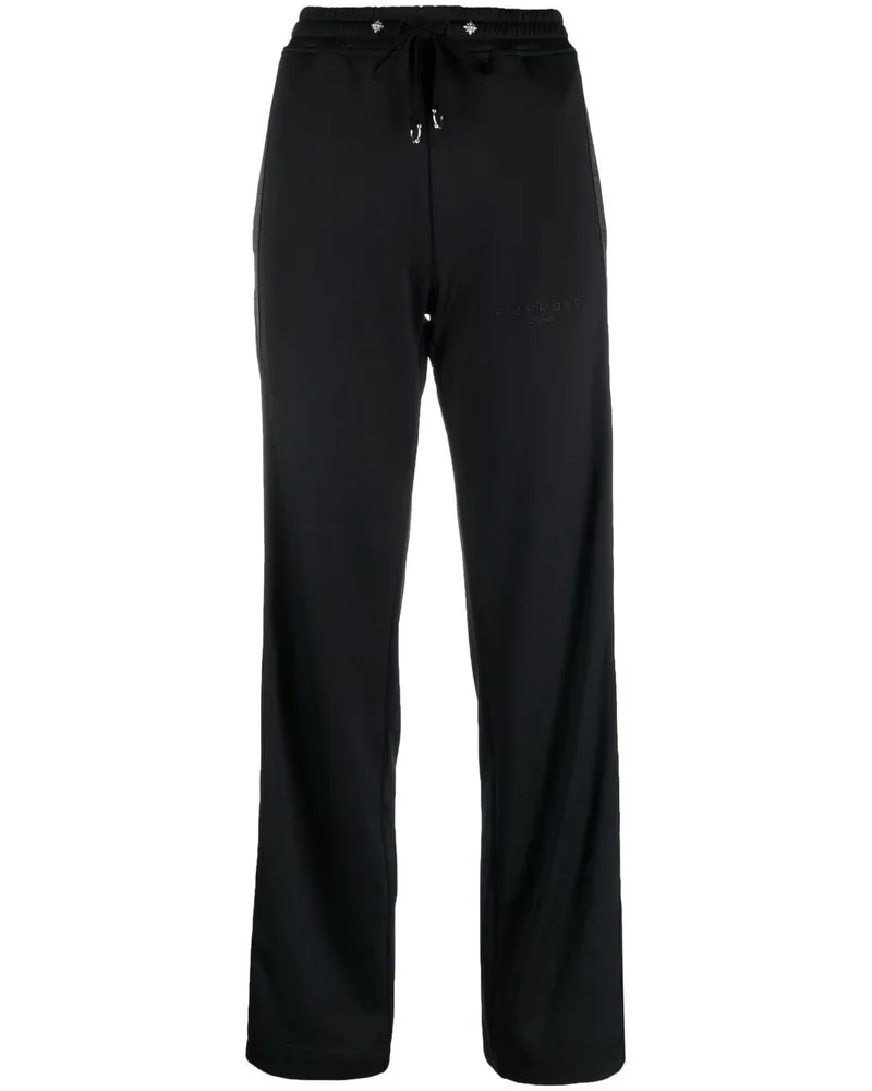 John Richmond Gerade Hose mit Kordelzug - Schwarz Schwarz