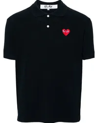 Comme des Garçons Poloshirt mit Herz-Patch Blau