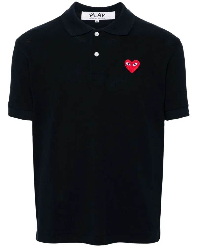 Comme des Garçons Poloshirt mit Herz-Patch - Blau Blau