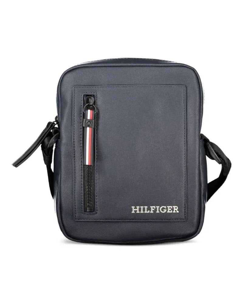 Tommy Hilfiger logo-lettering messenger bag - Blau Blau