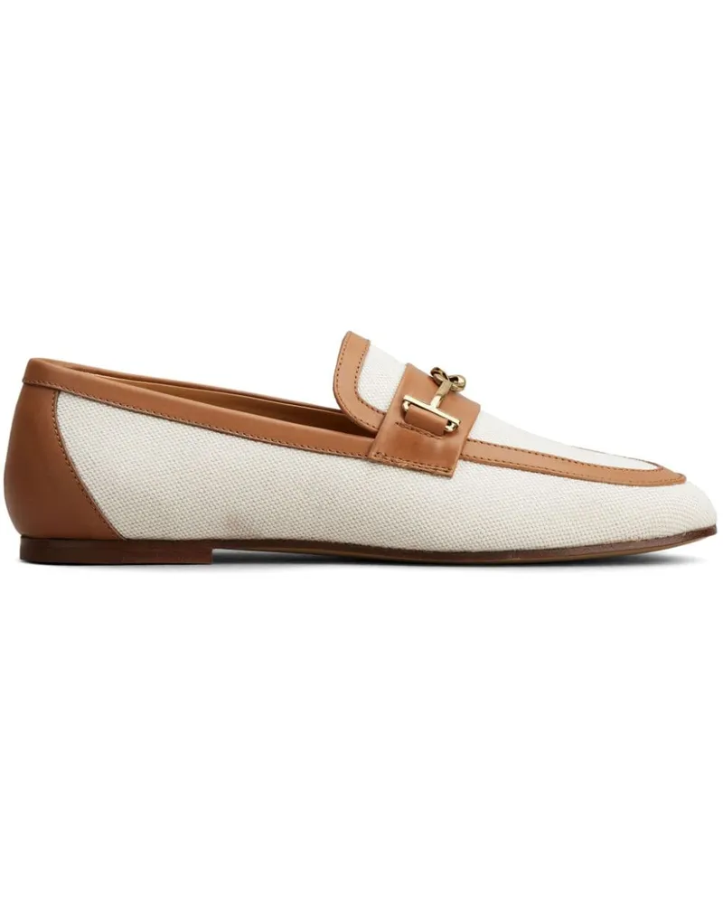 TOD'S Zweifarbige Loafer mit Kette - Nude Nude