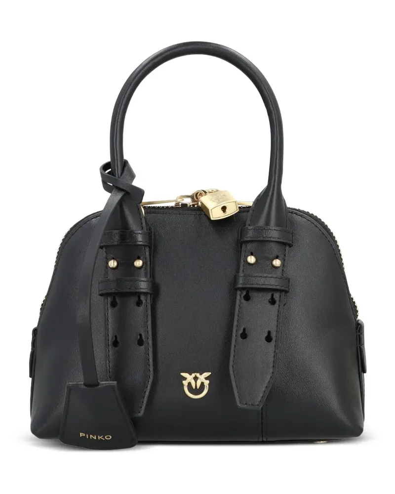 Pinko Schultertasche mit Logo - Schwarz Schwarz