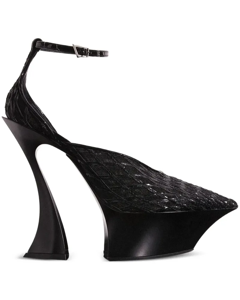 Thierry Mugler Verzierte Mules - Schwarz Schwarz