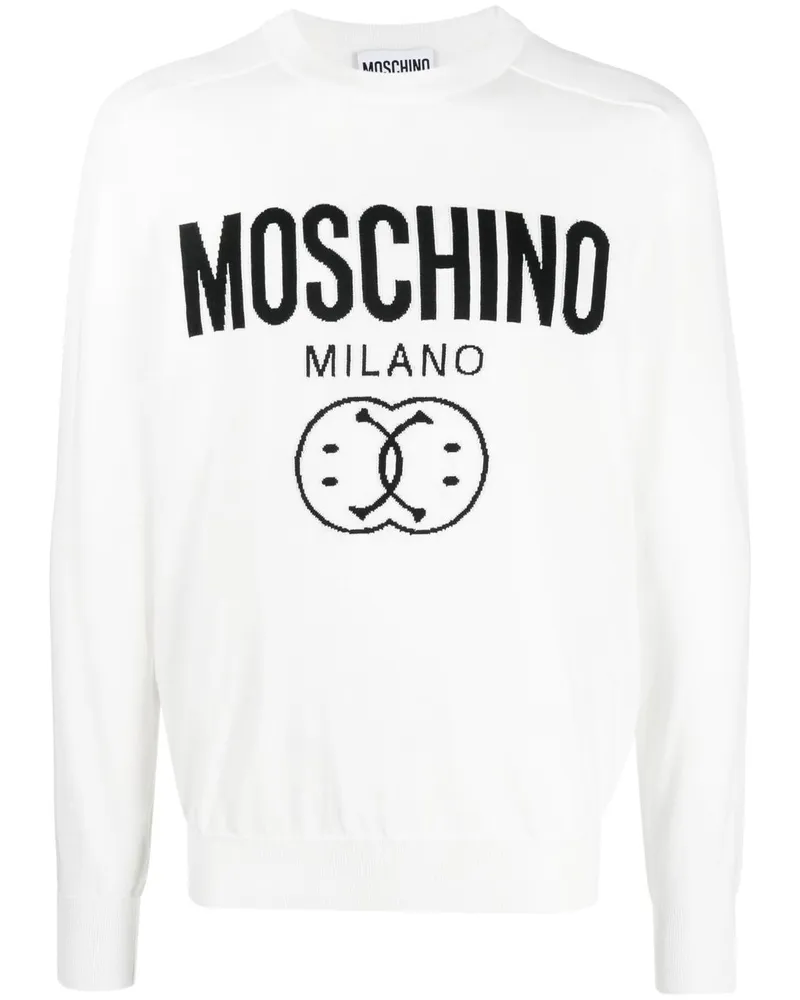 Moschino Sweatshirt mit Logo-Print - Weiß Weiß