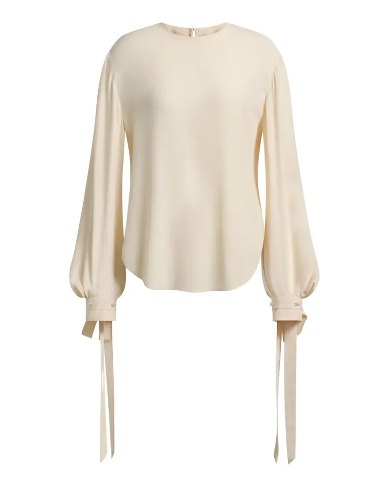 Alberta Ferretti Bluse mit geschnürten Bündchen - Nude Nude