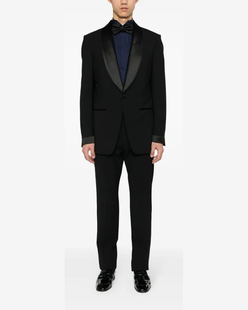 Canali Hemd mit Faltendetail - Blau Blau