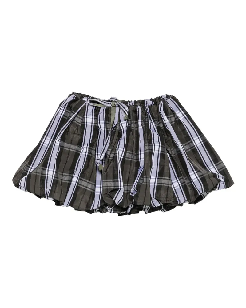 Patou tartan-print bubble-hem skirt - Schwarz Schwarz