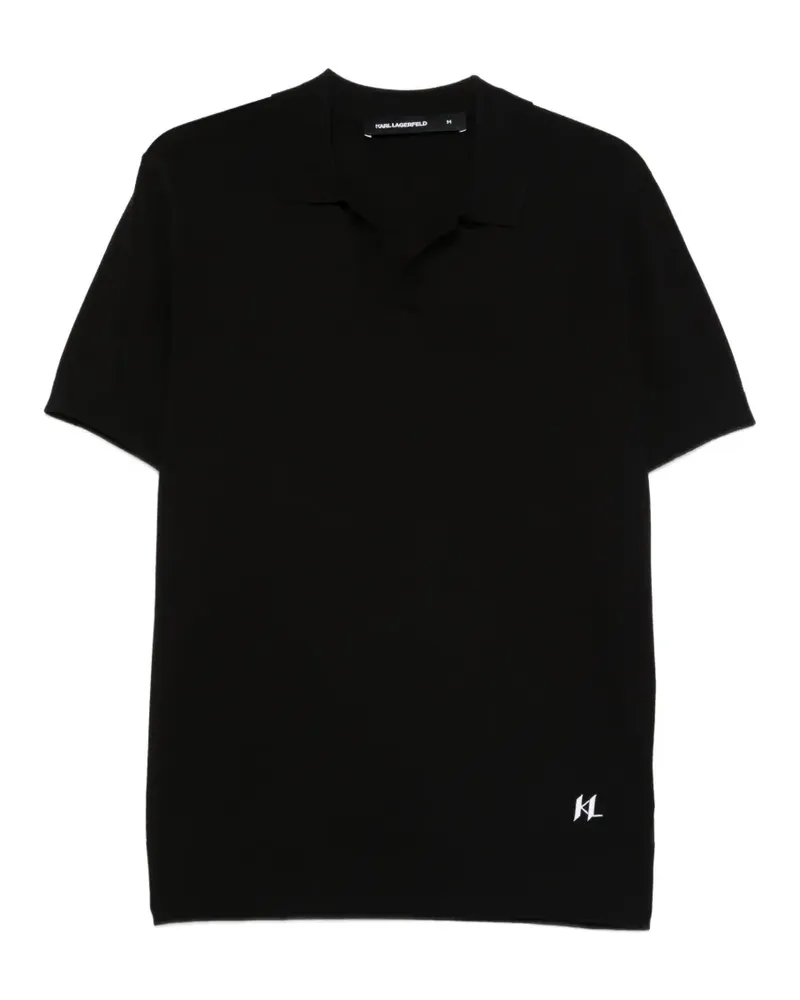 Karl Lagerfeld T-Shirt mit Logo-Detail - Schwarz Schwarz