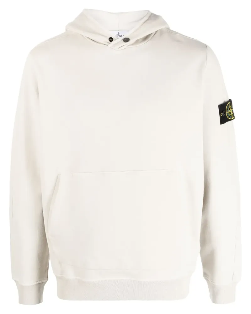 Stone Island Hoodie mit Logo-Patch - Nude Nude