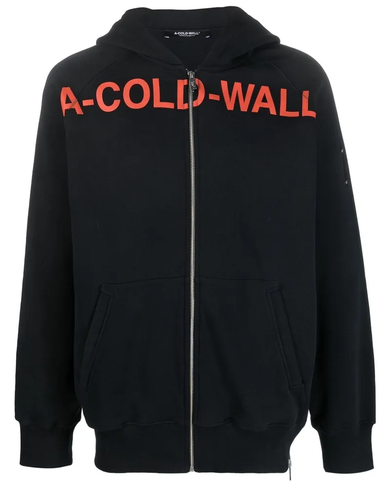 ACW* Kapuzenjacke mit Logo-Print Schwarz