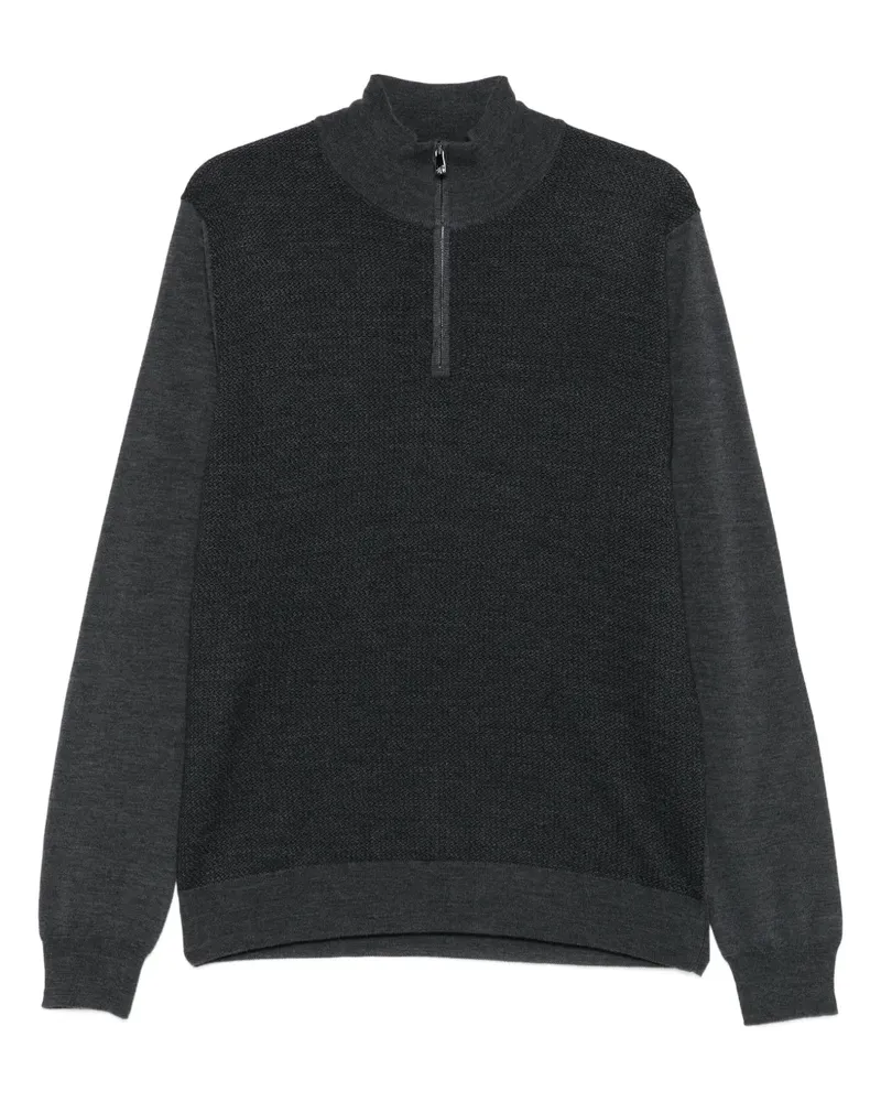 Corneliani Pullover mit Reißverschluss vorne - Grau Grau