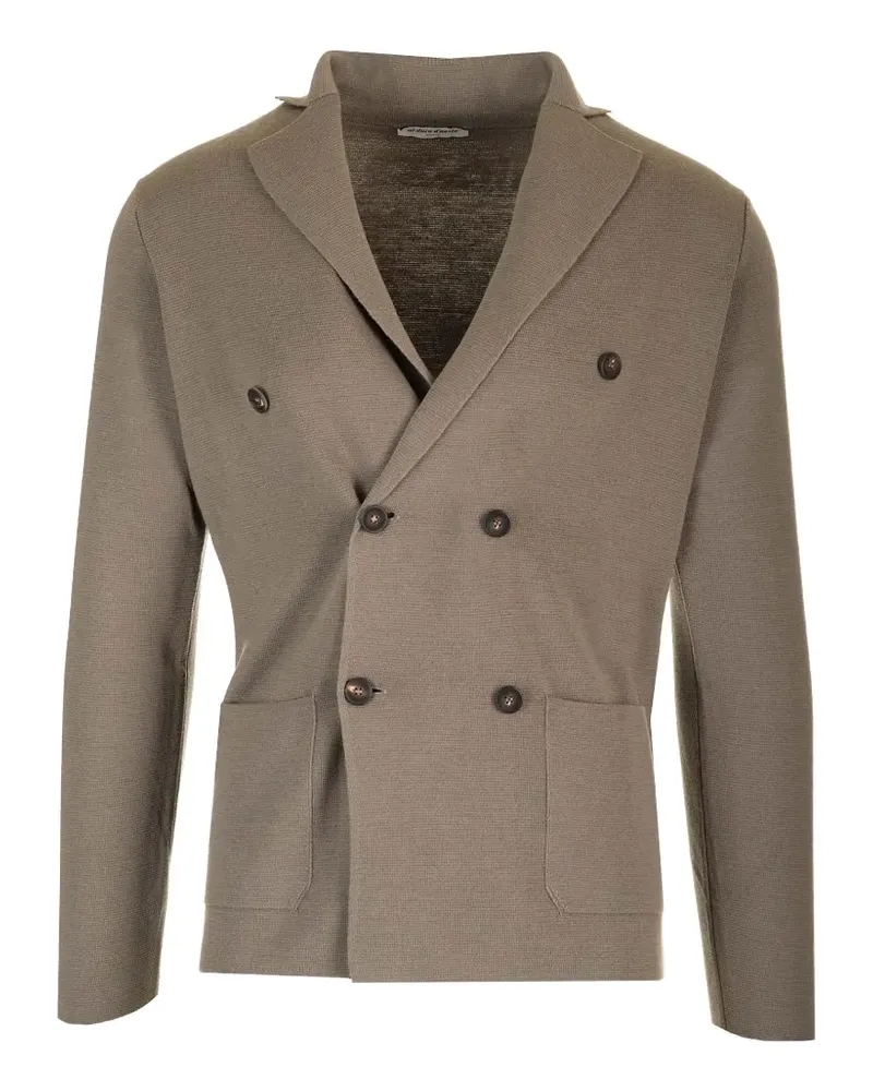 Al Duca D’Aosta 1902 double-breasted knitted blazer - Nude Nude