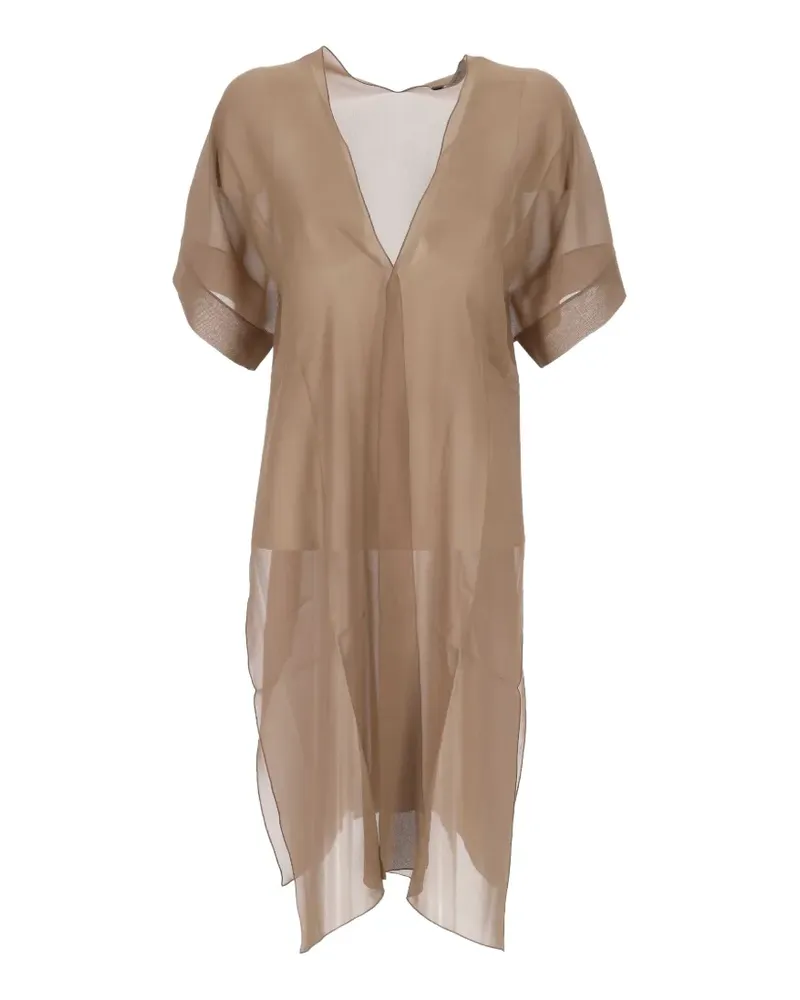 D.EXTERIOR sheer silk cape - Braun Braun