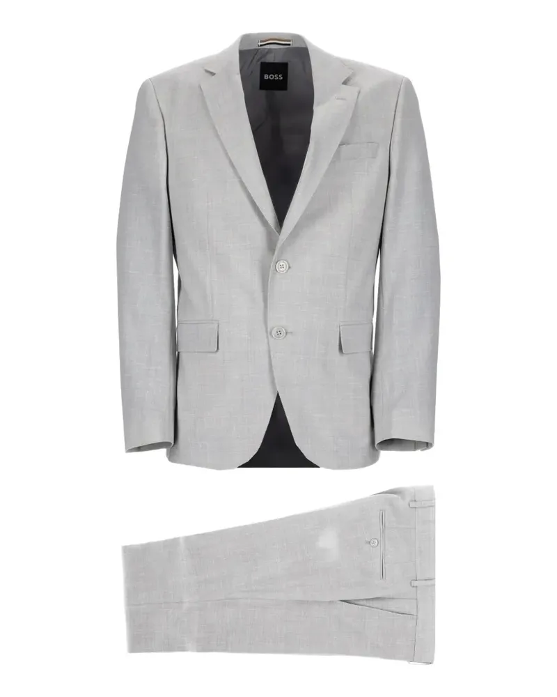 HUGO BOSS single-breasted notched-lapels suit - Grau Grau