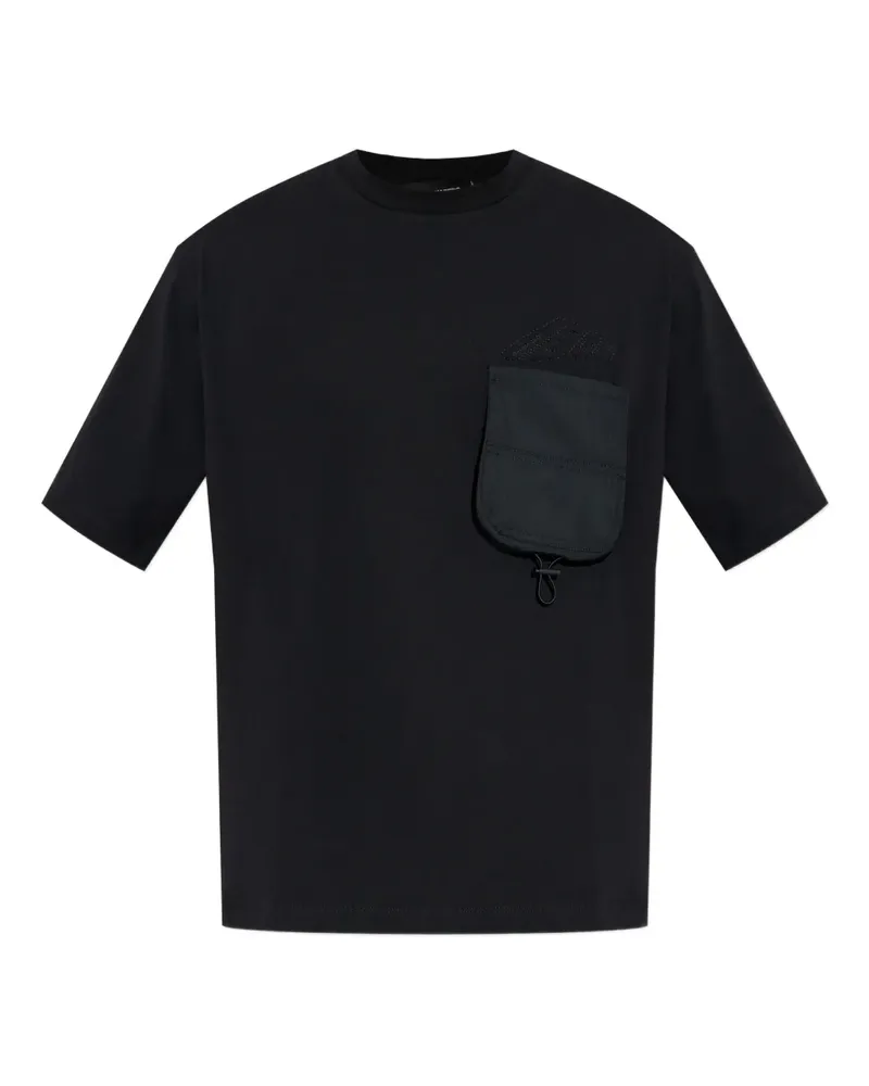 Dsquared2 T-Shirt mit bestickter Tasche - Schwarz Schwarz