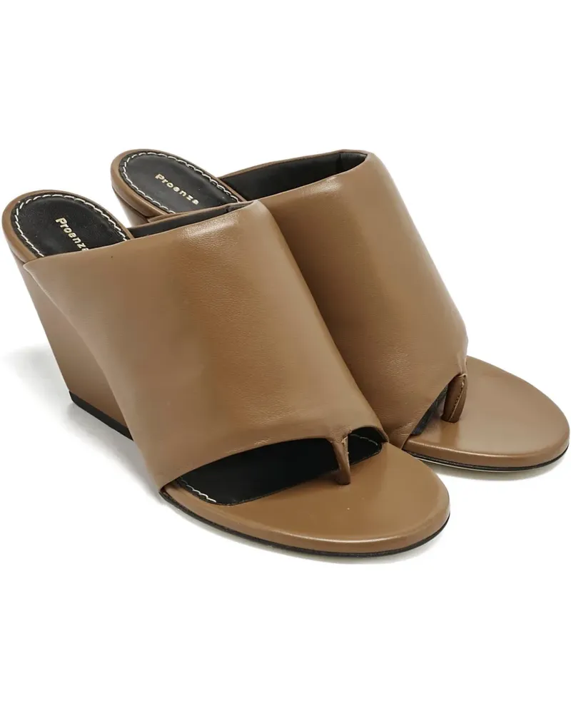 Proenza Schouler leather wedge sandals - Braun Braun