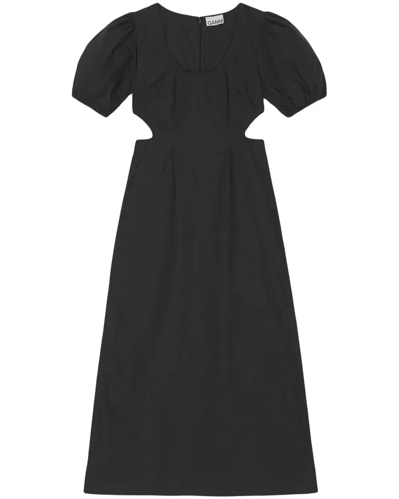 Ganni Kleid aus Bio-Baumwolle - Schwarz Schwarz