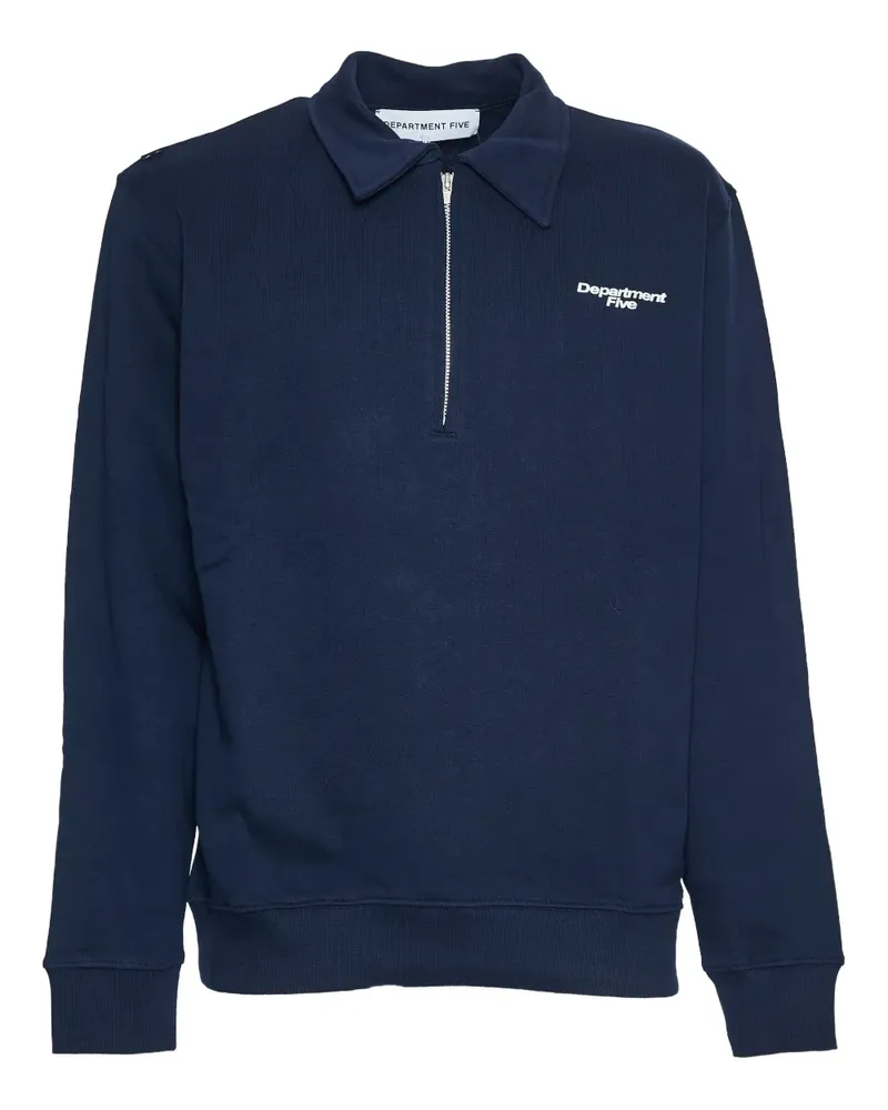 Department 5 Sweatshirt mit Reißverschluss - Blau Blau