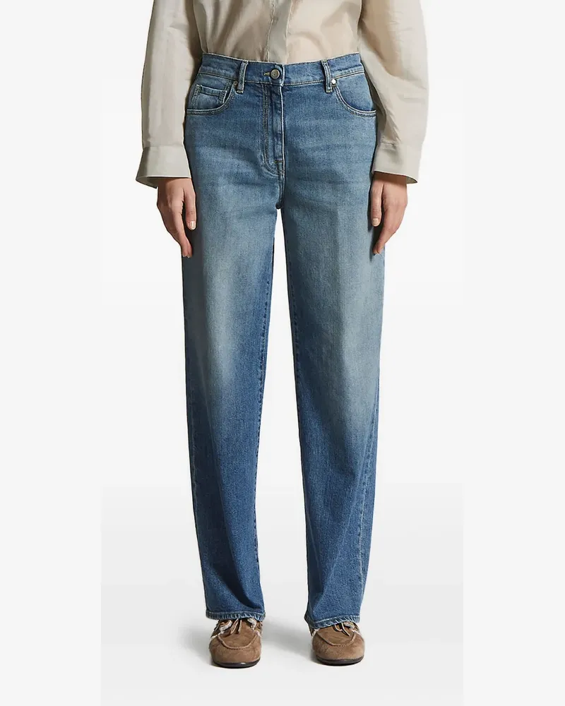 Peserico Five-Pocket-Jeans mit Logo-Patch - Blau Blau
