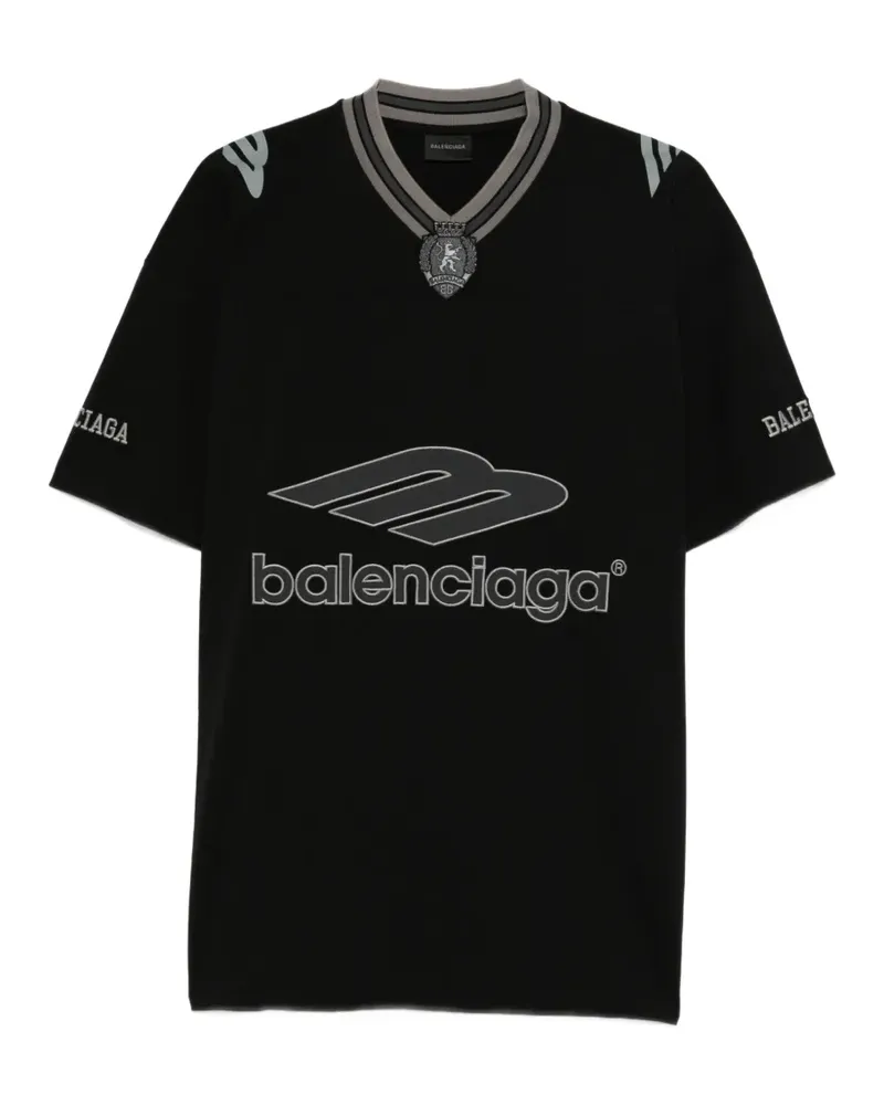 Balenciaga T-Shirt mit Logo - Schwarz Schwarz