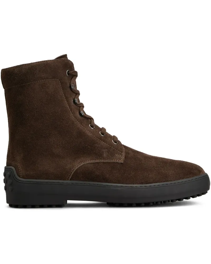 TOD'S Wildlederstiefel im Military-Look - Braun Braun