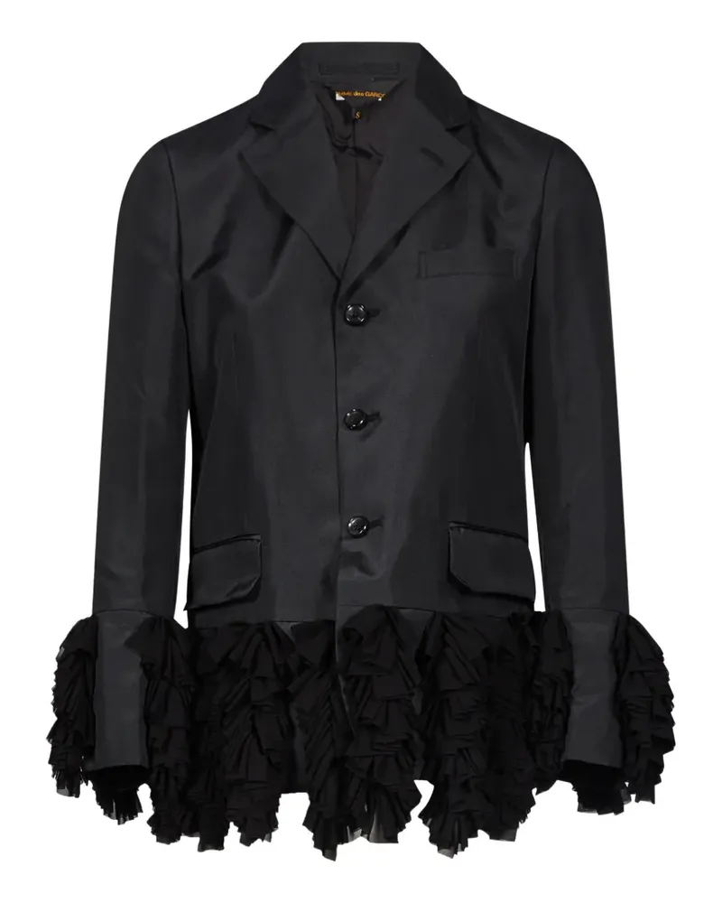 Comme des Garçons Klassische Jacke mit Rüschenbesatz - Schwarz Schwarz