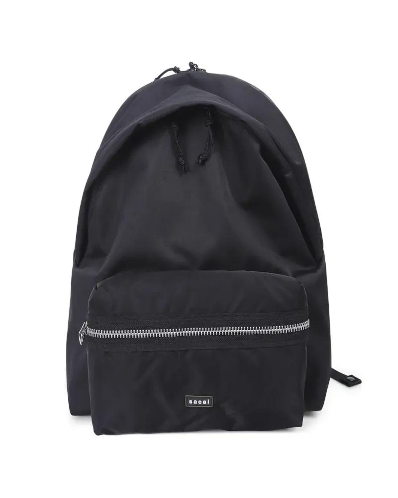 Sacai Rucksack mit Reißverschlusstasche - Schwarz Schwarz
