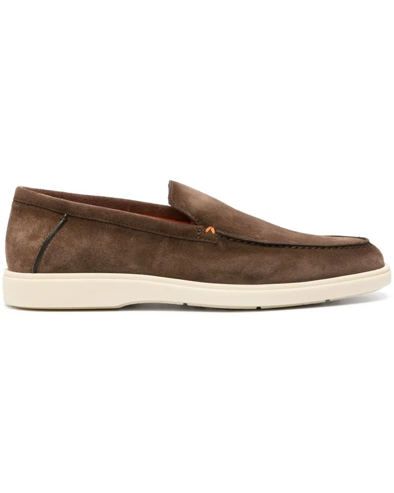 Santoni Loafer aus Wildleder - Braun Braun
