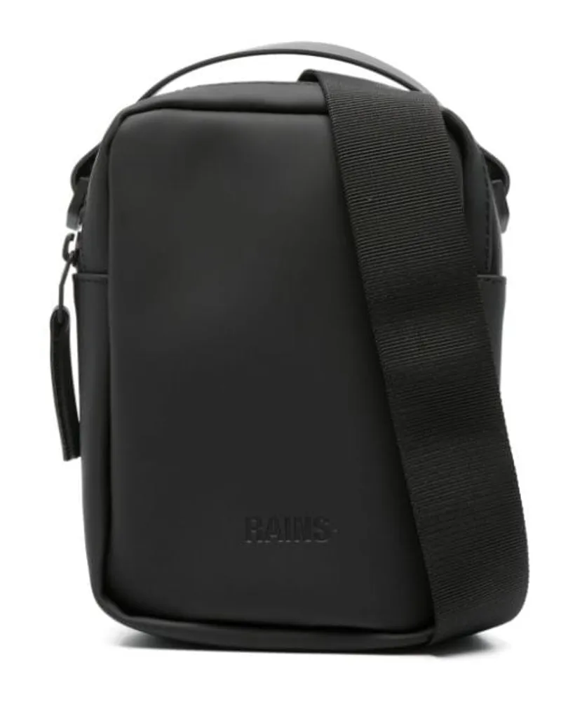 RAINS Reporter Kuriertasche mit Logo-Prägung - Schwarz Schwarz