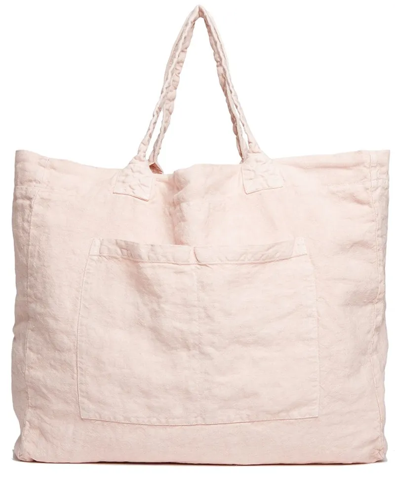 Once Milano Shopper aus Leinen - Rosa Rosa