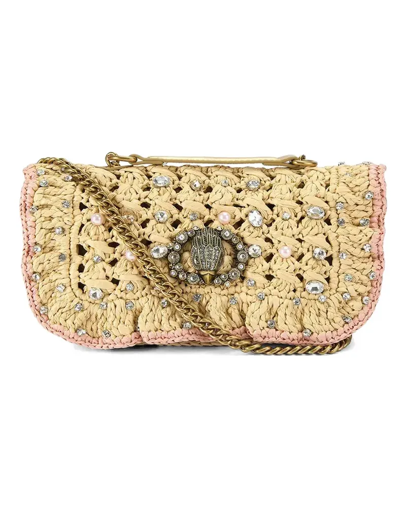 Kurt Geiger small Chelsea embellished shoulder bag - Nude Nude
